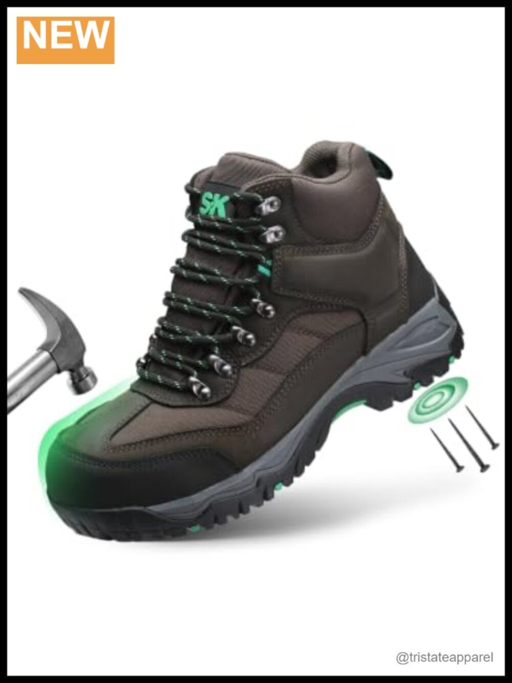 Waterproof Steel Toe Work Boots Puncture Resistant EH Rated